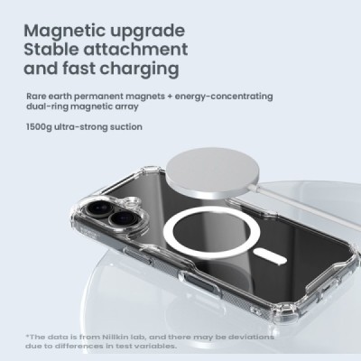 "Nillkin" Nature TPU Pro Magnetic MagSafe Apple iPhone 16 прозрачный твердый силиконовый чехол | Vacins.lv