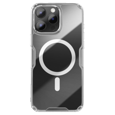 Apple iPhone 16 Pro Max "Nillkin" Nature TPU Pro Magnetic MagSafe dzidrs, caurspīdīgs cieta silikona apvalks | vacins.lv
