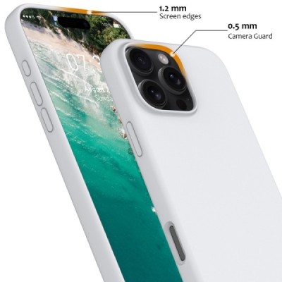 Apple iPhone 16 Pro "Shell" MagSafe cieta silikona (TPU) balts apvalks | vacins.lv