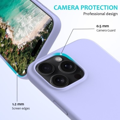 Apple iPhone 16 Pro "Shell" твердый (TPU) силиконовый фиолетовый чехол | Vacins.lv