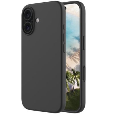 Apple iPhone 16 "Shell" твердый (TPU) силиконовый чехол - чёрный | Vacins.lv