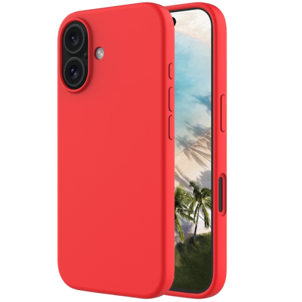 "Shell" cieta silikona (TPU) apvalks - sarkans (iPhone 16)