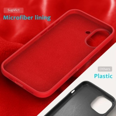 Apple iPhone 16 "Shell" cieta silikona (TPU) apvalks - sarkans | vacins.lv