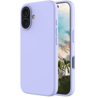 Apple iPhone 16 "Shell" твердый (TPU) силиконовый фиолетовый чехол | Vacins.lv
