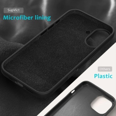 Apple iPhone 16 Plus "Shell" cieta silikona (TPU) apvalks - melns | vacins.lv