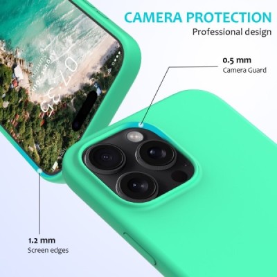 Apple iPhone 16 Pro Max "Shell" твердый (TPU) силиконовый зелёный чехол | Vacins.lv