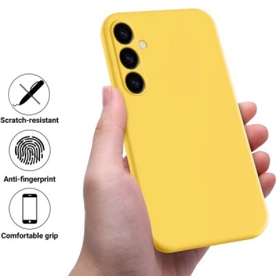 Samsung Galaxy S24 FE "Shell" cieta silikona (TPU) apvalks - dzeltens | vacins.lv