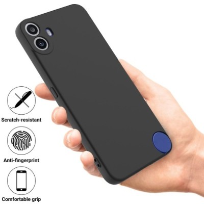 Nothing CMF Phone 1 "Shell" cieta silikona (TPU) apvalks - melns | vacins.lv