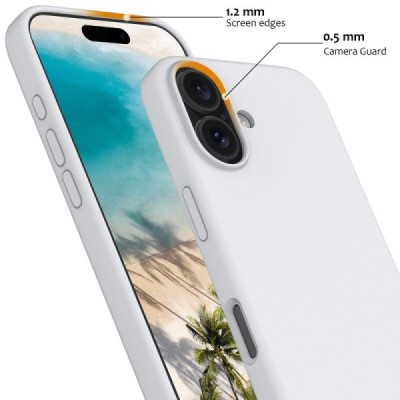 Apple iPhone 16 Plus "Shell" MagSafe твердый силиконовый (TPU) белое чехол | Vacins.lv