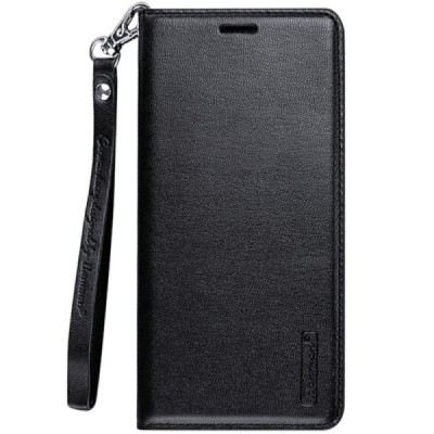 Samsung Galaxy S20 "Hanman" Leather открываемый, Чёрного цвета, кожаный чехол – книжка | Vacins.lv