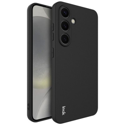 Samsung Galaxy S25 "IMAK" cieta silikona (TPU) melns apvalks | vacins.lv