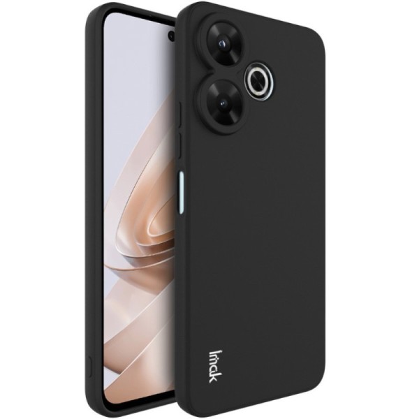 "IMAK" UC-4 cieta silikona (TPU) apvalks - melns (Redmi 13 / Poco M6 4G / Redmi Note 13R 5G)