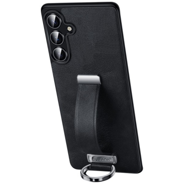"SULADA" Leather Kickstand чехол - чёрный (Galaxy S25)