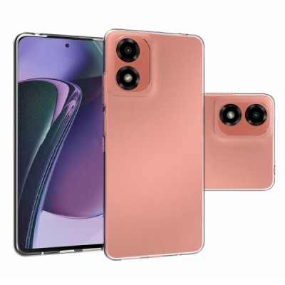 Твердый силиконовый чехол (TPU) для Motorola Moto E14 4G, G04 4G, G04s 4G, G24 4G, прозрачный | Vacins.lv