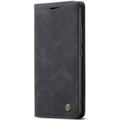 Xiaomi Redmi Note 14 Pro (Pro+) 5G (Poco X7 5G) CaseMe Retro solīds atvēramais ādas melns maciņš - maks | Vacins.lv