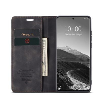 Xiaomi Redmi Note 14 Pro (Pro+) 5G (Poco X7 5G) CaseMe Retro открываемый, Чёрного цвета, кожаный чехол – книжка | Vacins.lv