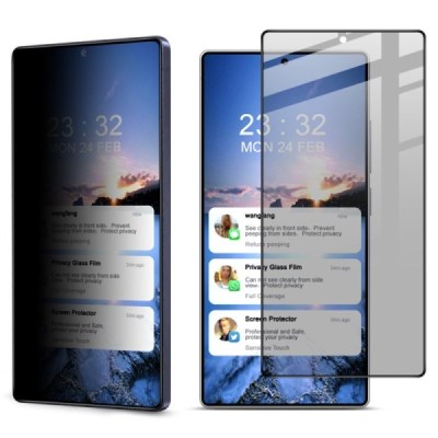 Samsung Galaxy S25 Ultra "IMAK" Tempered Glass privāta melns ekrāna aizsargstikls | Vacins.lv