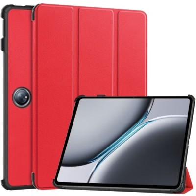 OnePlus Pad 2 (OnePlus Pad Pro) красный кожаный чехол-книжка (складной) | Vacins.lv