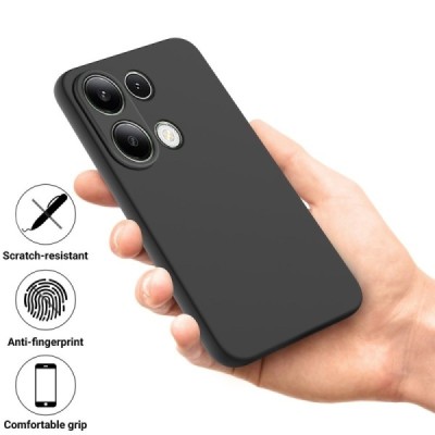 Xiaomi Redmi Note 13 Pro 4G ( Poco M6 Pro) "Shell" cieta silikona (TPU) apvalks - melns | vacins.lv