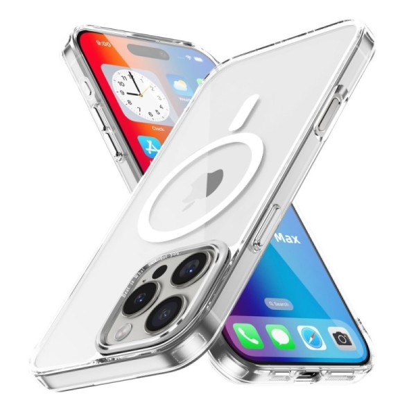"Tubi" MagSafe Твердое силиконовый (ТПУ) чехол — прозрачный (iPhone 16 Pro Max)