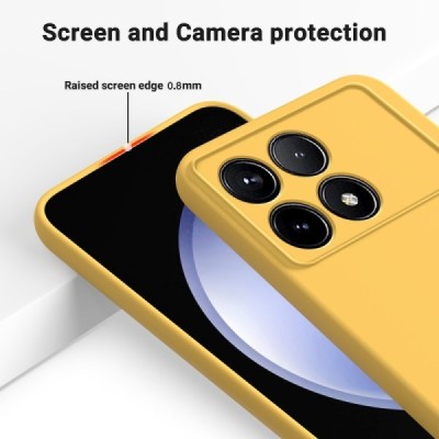 Xiaomi Poco X6 Pro 5G (K70E) "Shell" cieta silikona (TPU) apvalks - dzeltens | vacins.lv