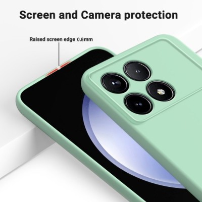 Xiaomi Poco X6 Pro 5G (Redmi K70E) "Shell" твердый (TPU) силиконовый чехол - зелёный | Vacins.lv