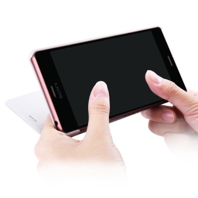 Nillkin Fresh Sony Xperia Z3 atverčiamas baltas odinis dėklas - knygutė / Priedai.lt