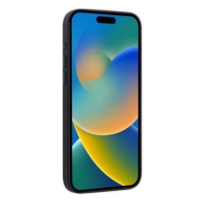 Apple iPhone 16 Pro Max "QIALINO" Slim MagSafe чёрный кожаный чехол | Vacins.lv