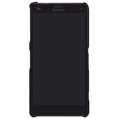 Nillkin Frosted Shield Sony Xperia Z3 Compact juodas plastikinis dėklas + apsauginė ekrano plėvelė / Priedai.lt