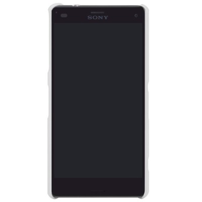 Nillkin Frosted Shield Sony Xperia Z3 Compact baltas plastikinis dėklas + apsauginė ekrano plėvelė / Priedai.lt