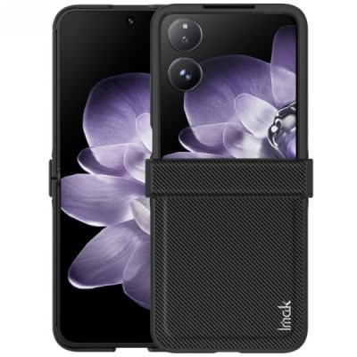 Xiaomi Mix Flip 5G "Imak" Carbon Fiber чёрный пластиковый чехол | Vacins.lv