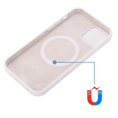 Apple iPhone 14 Pro "Shell" MagSafe твердый силиконовый (TPU) белое чехол | Vacins.lv