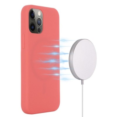 Apple iPhone 14 Pro "Shell" MagSafe твердый силиконовый (TPU) розовый чехол | Vacins.lv