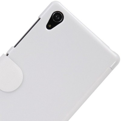 Sony Xperia Z2 baltas odinis atverčiamas Nillkin Fresh dėklas / Priedai.lt