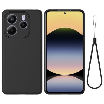 Xiaomi Redmi Note 14 5G "Shell" cieta silikona (TPU) apvalks - melns | vacins.lv