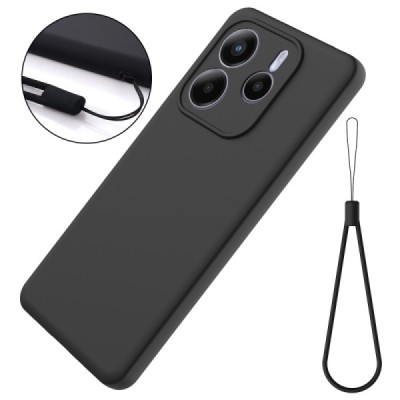 Xiaomi Redmi Note 14 5G "Shell" cieta silikona (TPU) apvalks - melns | vacins.lv