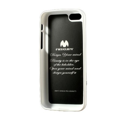 Apple iPhone 5C Mercury Color balts cieta silikona (TPU) futrālis / Vacins.lv