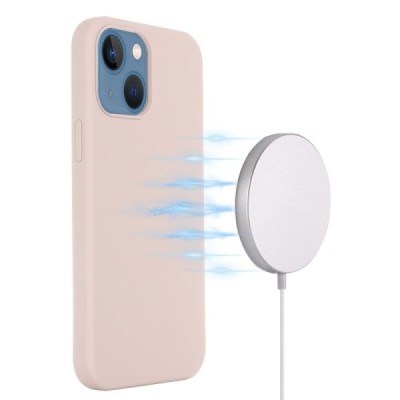 Apple iPhone 14 Plus "Shell" MagSafe твердый силиконовый (TPU) розовый чехол | Vacins.lv