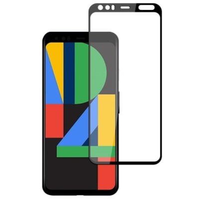 Google Pixel 4 "Rurihai" Tempered Glass melns ekrāna aizsargstikls | Vacins.lv