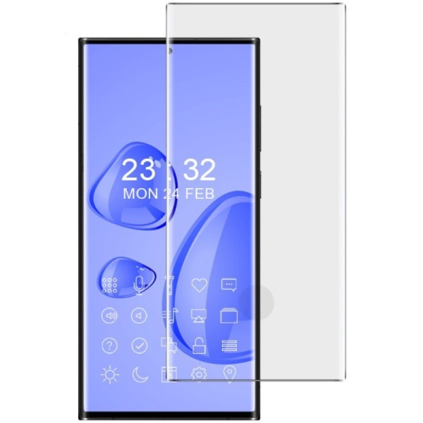 "IMAK" 3D Tempered Glass pilnīgi aizsedzams ekrāna aizsargstikls - melns (Galaxy S22 Ultra 5G)