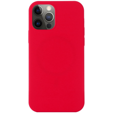 Apple iPhone 15 Pro Max "Shell" MagSafe cieta silikona (TPU) sarkans apvalks | vacins.lv