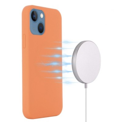 Apple iPhone 15 Plus "Shell" MagSafe cieta silikona (TPU) oranžs apvalks | vacins.lv