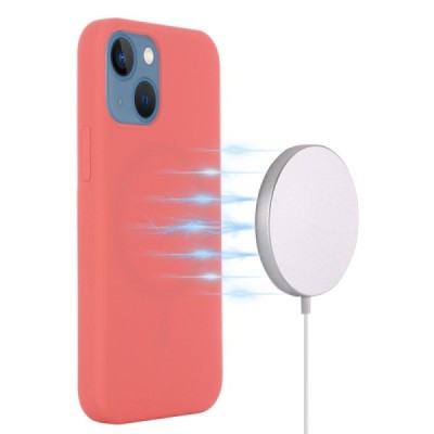 Apple iPhone 15 Plus "Shell" MagSafe твердый силиконовый (TPU) розовый чехол | Vacins.lv
