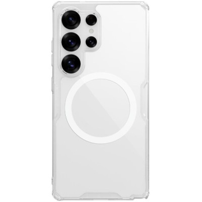 Samsung Galaxy S25 Ultra "Nillkin" Nature TPU Pro Magnetic MagSafe dzidrs, caurspīdīgs cieta silikona apvalks | vacins.lv