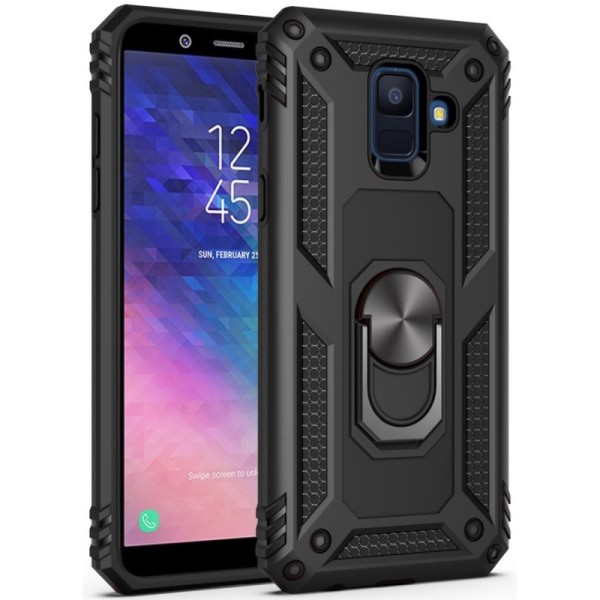"Mozhi" Kickstand pastiprinātas aizsardzības apvalks - melns (Galaxy A6 2018)