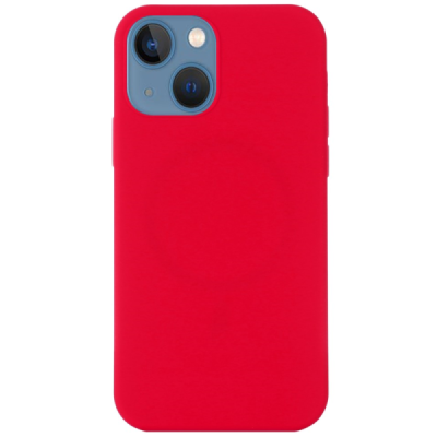 Apple iPhone 15 "Shell" MagSafe cieta silikona (TPU) sarkans apvalks | vacins.lv