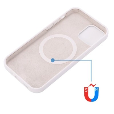 Apple iPhone 13 Pro "Shell" MagSafe cieta silikona (TPU) balts apvalks | vacins.lv