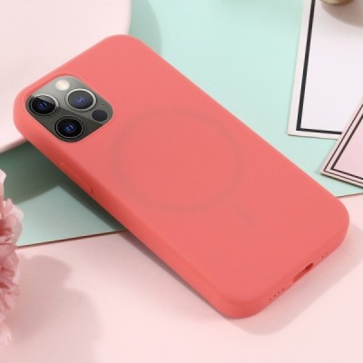Apple iPhone 13 Pro "Shell" MagSafe твердый силиконовый (TPU) розовый чехол | Vacins.lv
