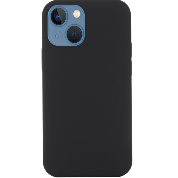 "Shell" MagSafe cieta silikona (TPU) apvalks - melns (iPhone 14)