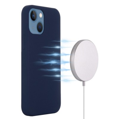 Apple iPhone 14 "Shell" MagSafe cieta silikona (TPU) tumši zils apvalks | vacins.lv